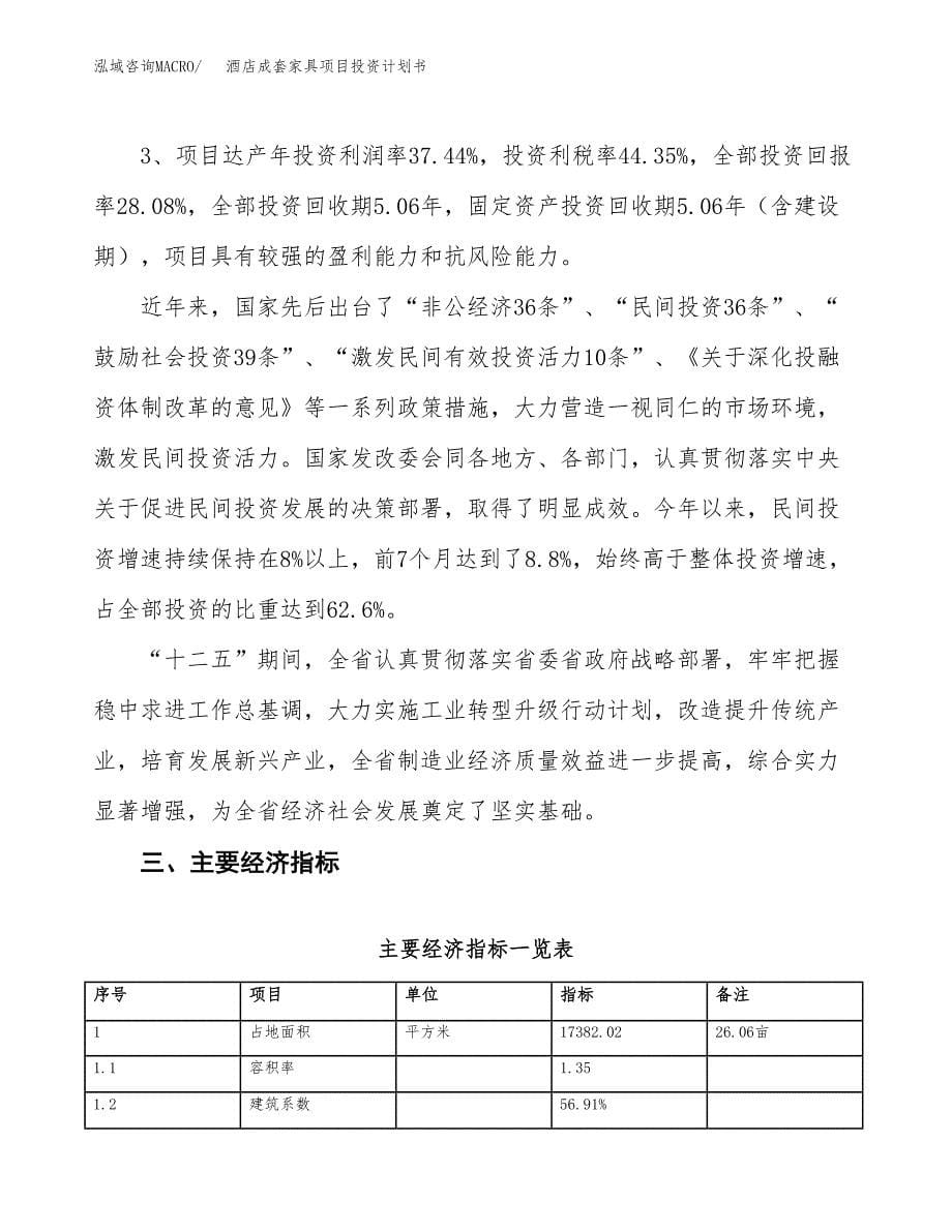 酒店成套家具项目投资计划书（26亩）.docx_第5页