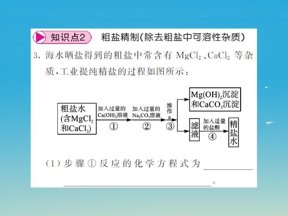 2017春九年级化学下册 第11单元 盐 化肥 实验活动8 粗盐中难溶性杂质的去除课件 （新版）新人教版_第5页