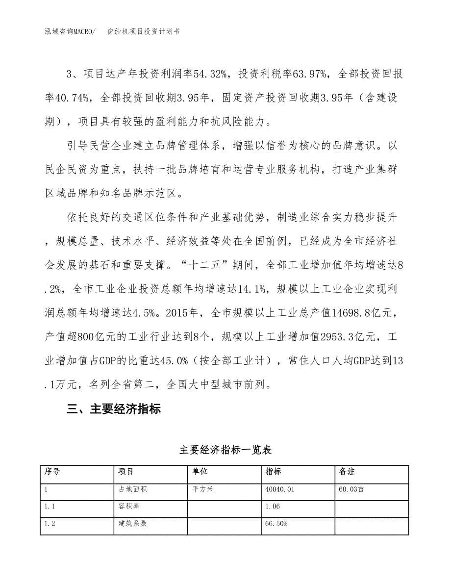 窗纱机项目投资计划书（60亩）.docx_第5页