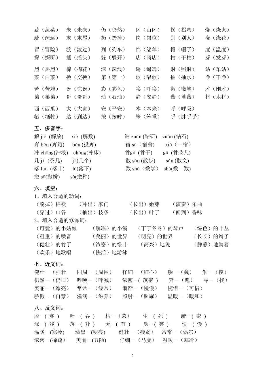 二年级下册语文期末复习知识点汇总(人教版).doc_第2页