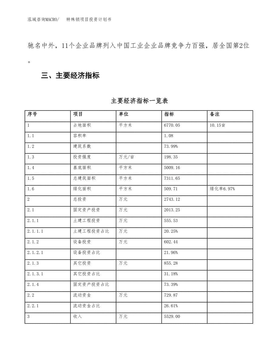 特殊锁项目投资计划书（总投资3000万元）.docx_第5页