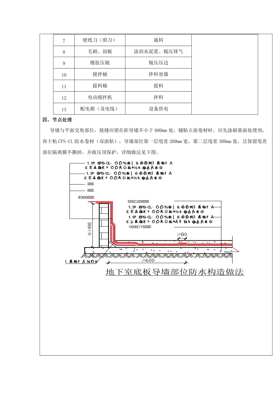 地下室基础防水施工技术交底_第3页