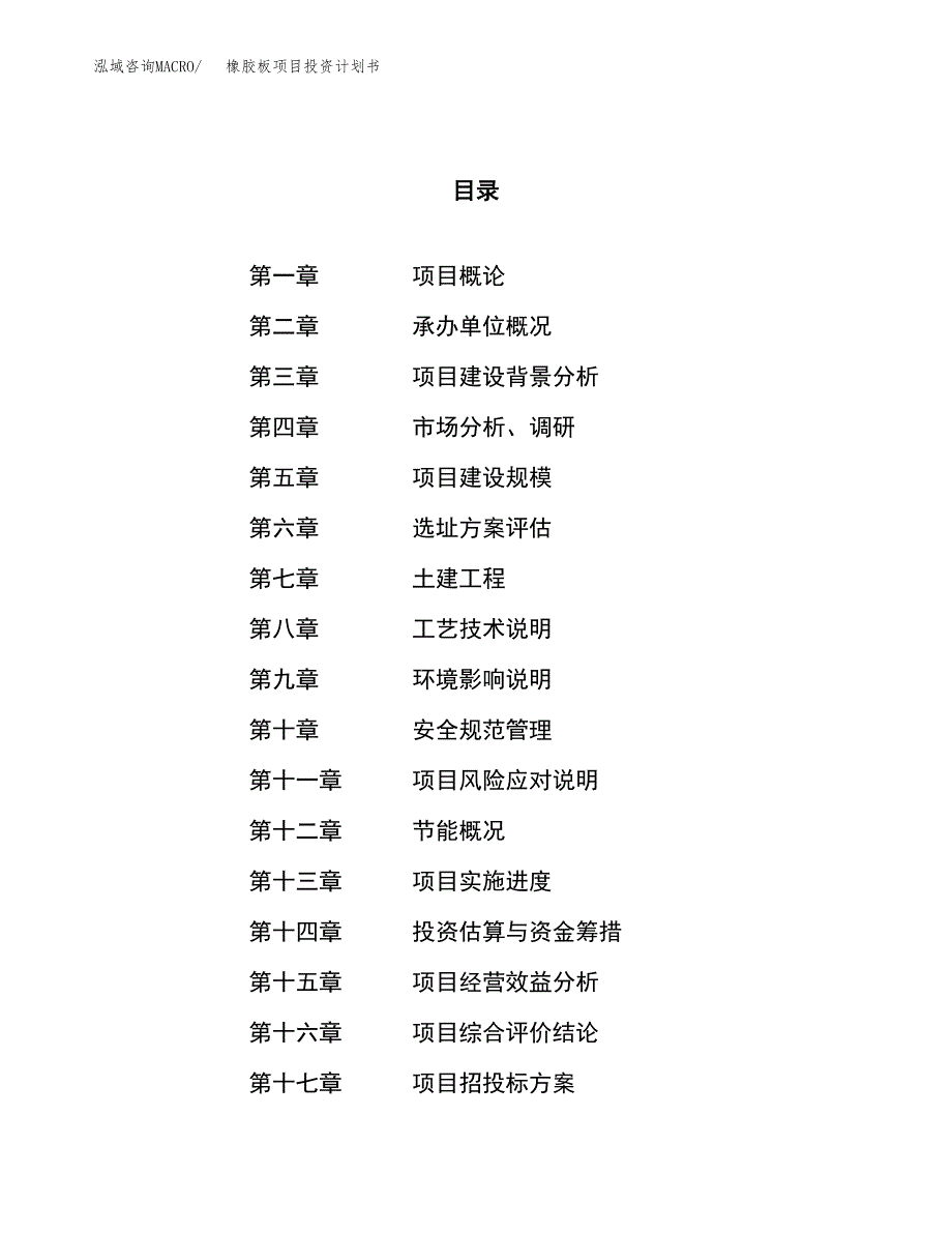 橡胶板项目投资计划书（28亩）.docx_第1页