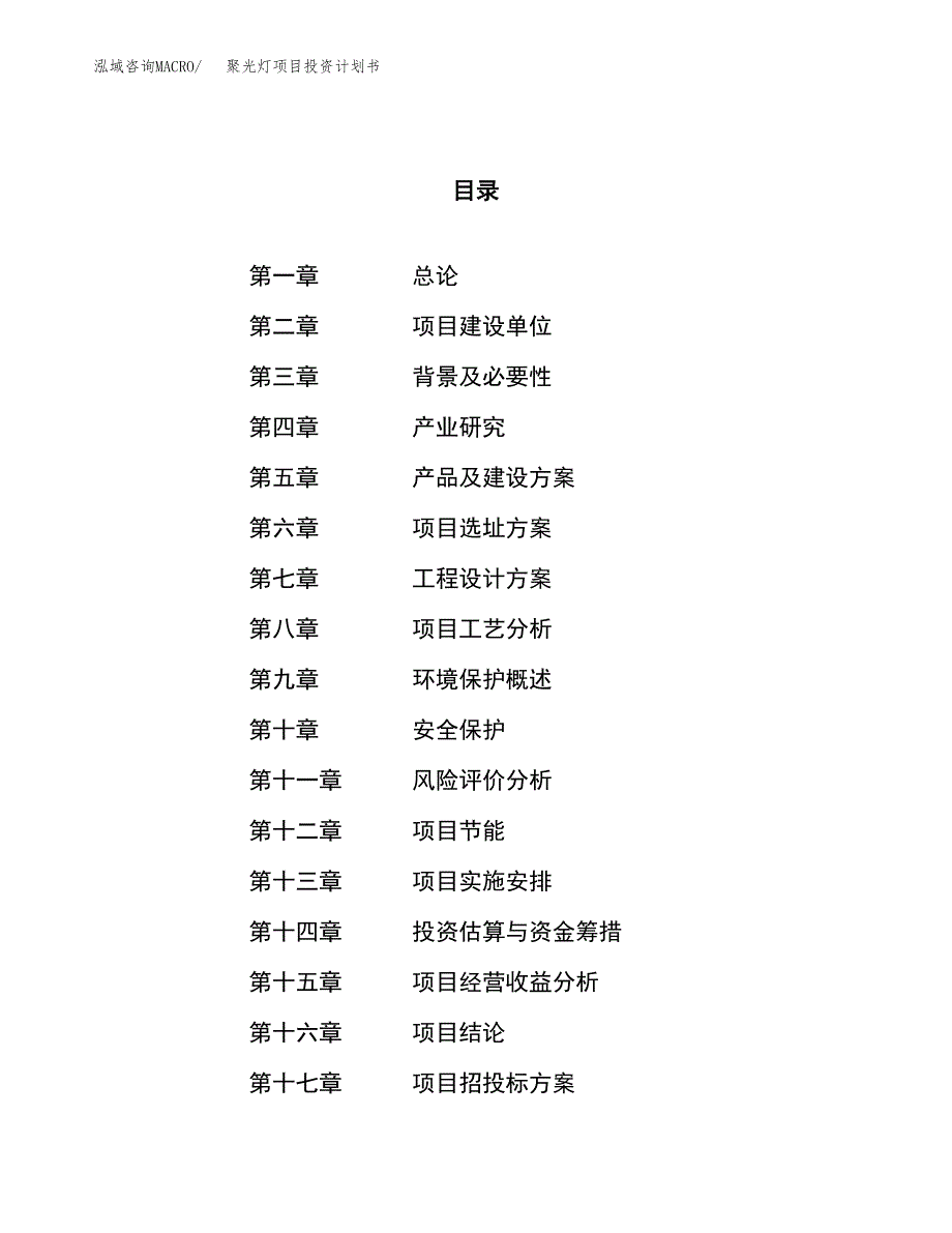 聚光灯项目投资计划书（85亩）.docx_第1页