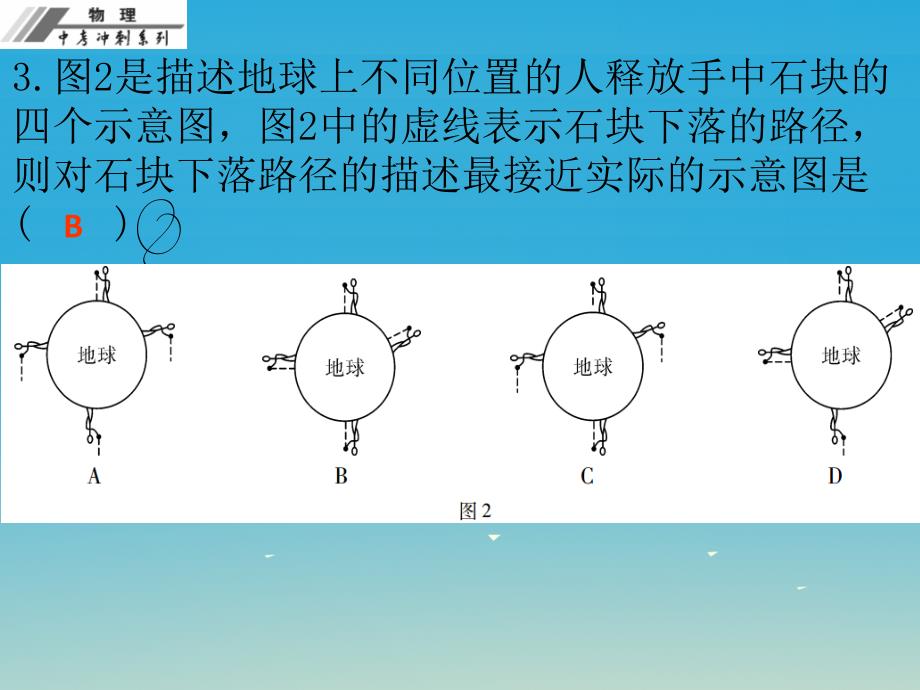 2017年中考物理总复习 第七章 力课后作业本课件_第4页