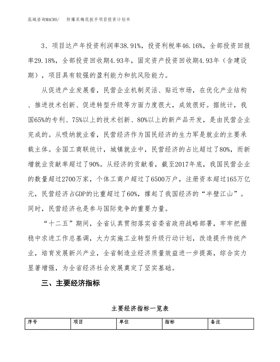 防爆双梅花扳手项目投资计划书（总投资13000万元）.docx_第4页