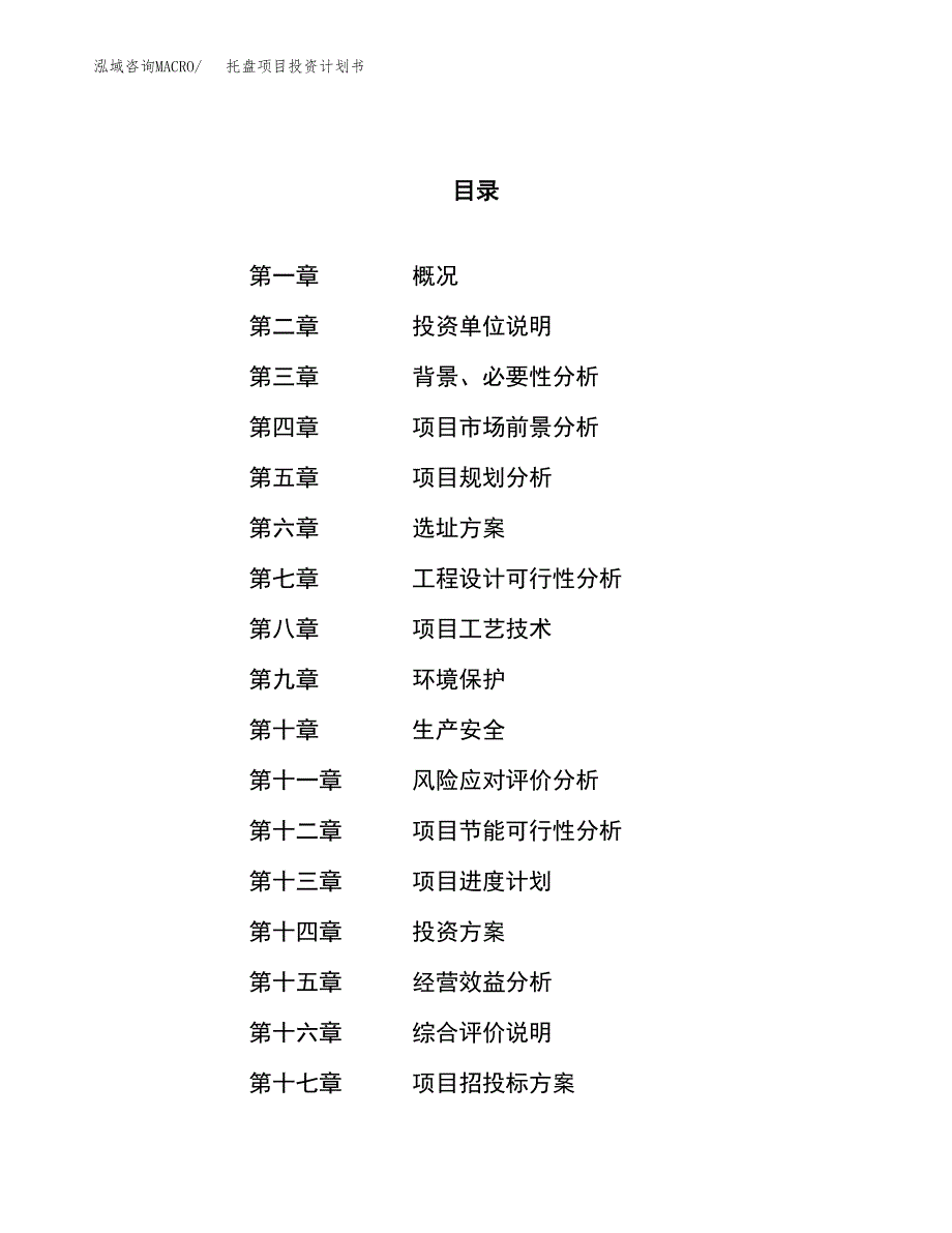 托盘项目投资计划书（42亩）.docx_第1页