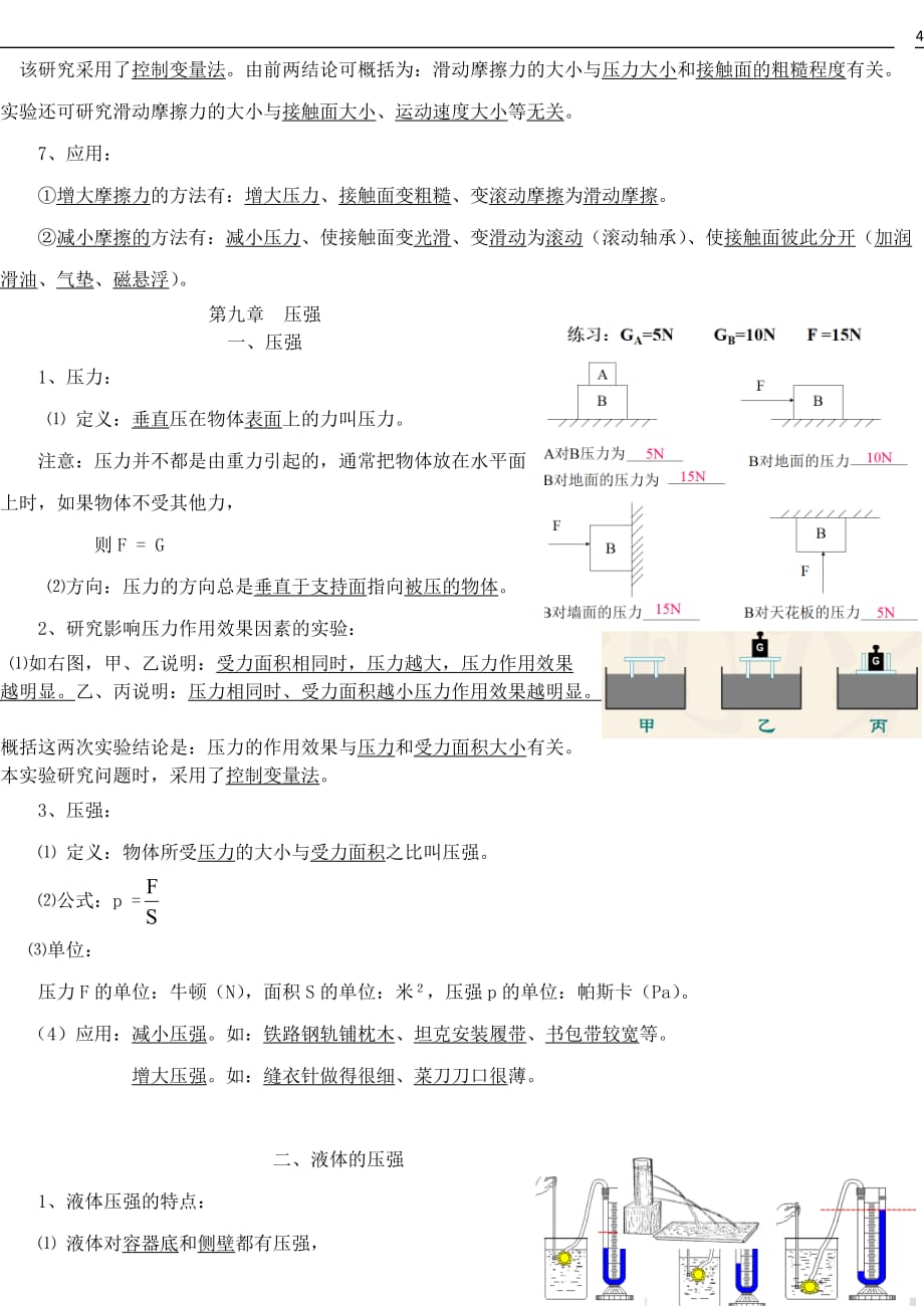 人教版八年级下册复习提纲_第4页