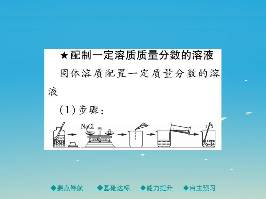 2017春九年级化学下册 第九单元 溶液 课题3 课时1 溶质的质量分数与溶液配置课件 （新版）新人教版_第4页