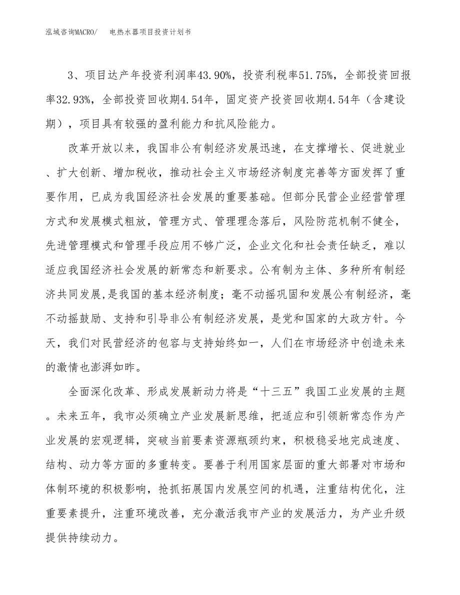 电热水器项目投资计划书（39亩）.docx_第5页