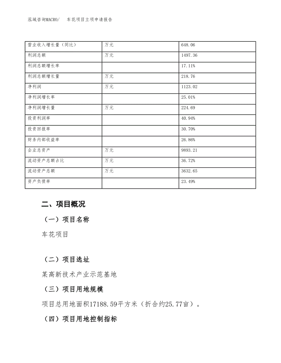 车花项目立项申请报告（总投资5000万元）_第4页