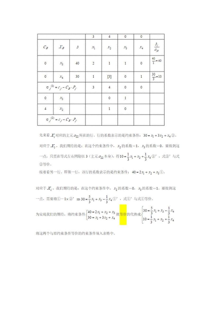 单纯形法习题详解_第5页