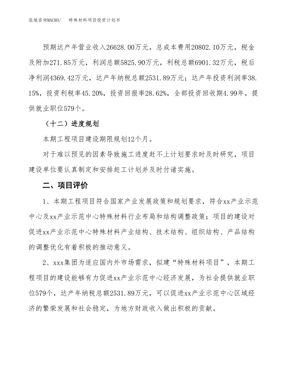 特殊材料项目投资计划书（66亩）.docx_第4页