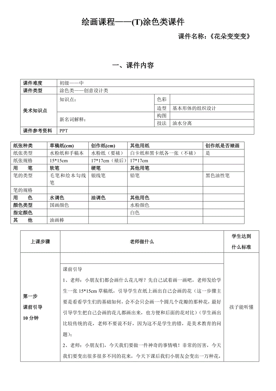 二年级上册美术课外班素材涂色类花朵变变变_第1页