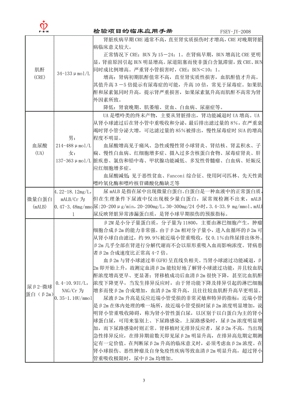 常用检验科项目临床意义及参考值范围资料_第3页