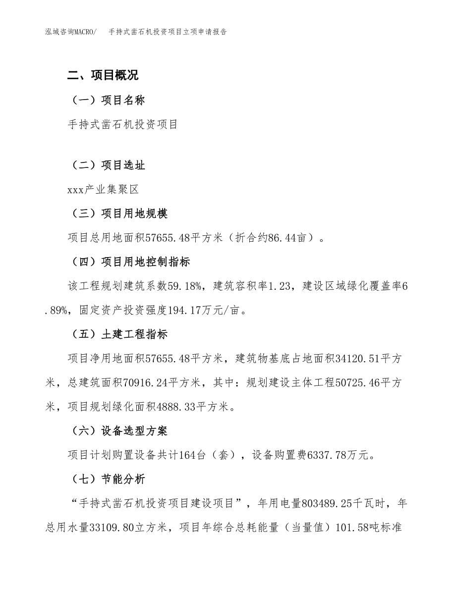 手持式凿石机投资项目立项申请报告（总投资21000万元）.docx_第5页