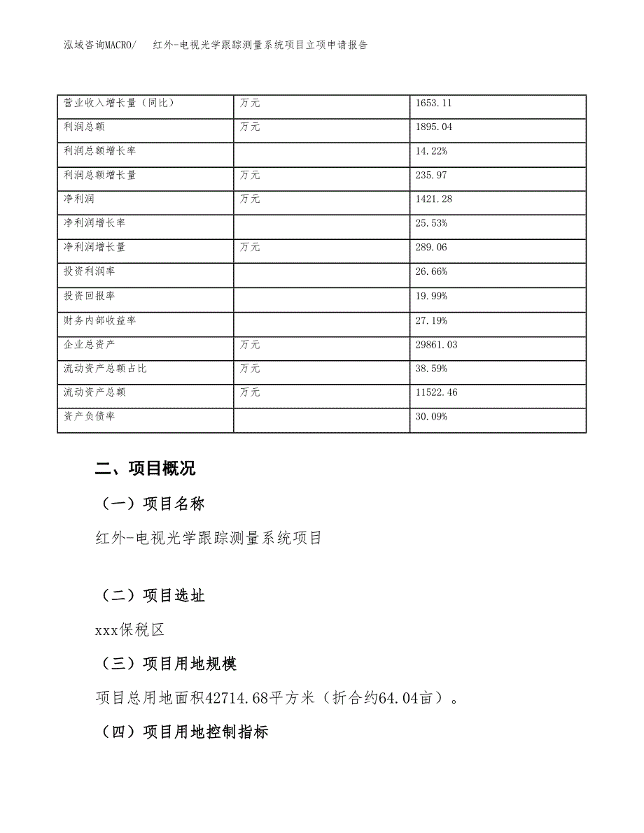 红外-电视光学跟踪测量系统项目立项申请报告（总投资13000万元）_第4页