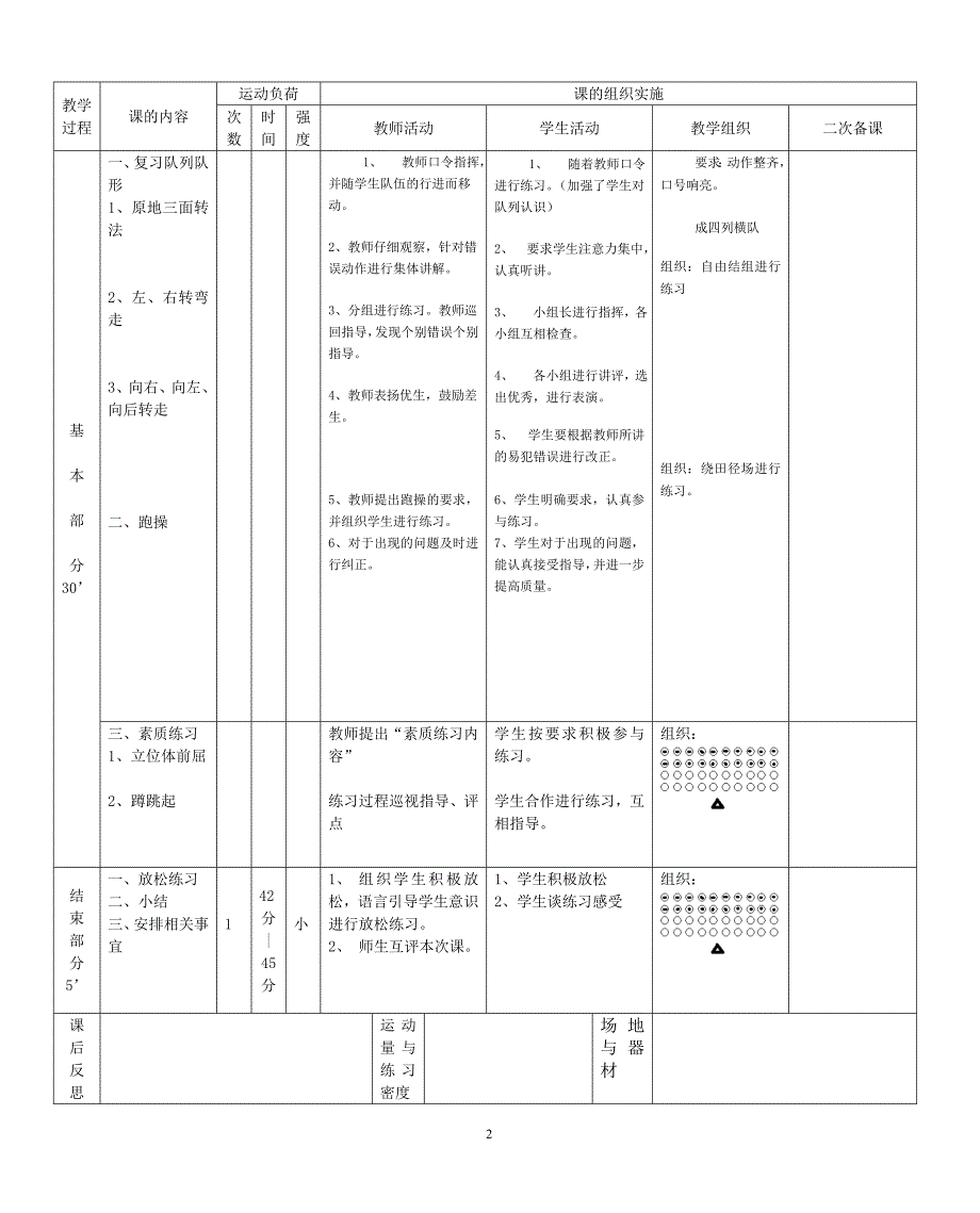 八年级体育与健康课教案.doc_第2页