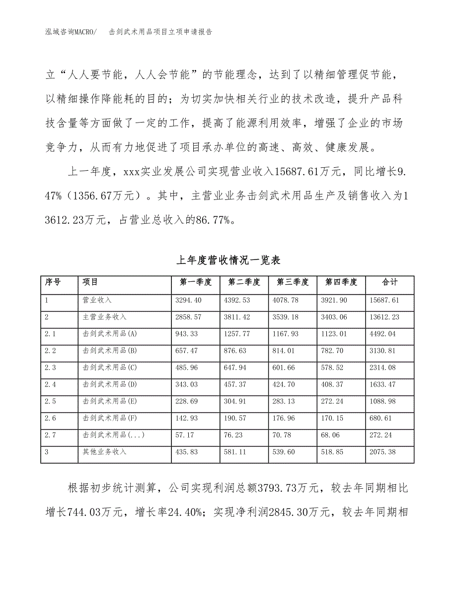 击剑武术用品项目立项申请报告（总投资9000万元）_第3页