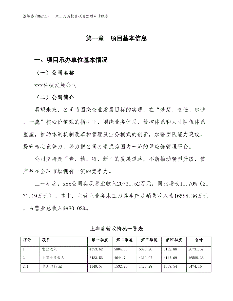 木工刀具投资项目立项申请报告（总投资19000万元）.docx_第2页