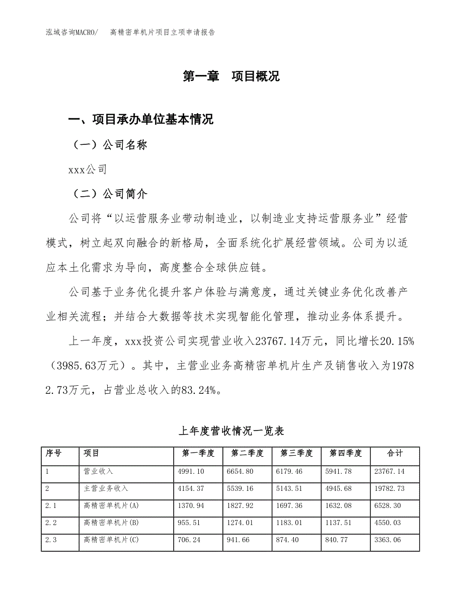 高精密单机片项目立项申请报告（总投资9000万元）_第2页