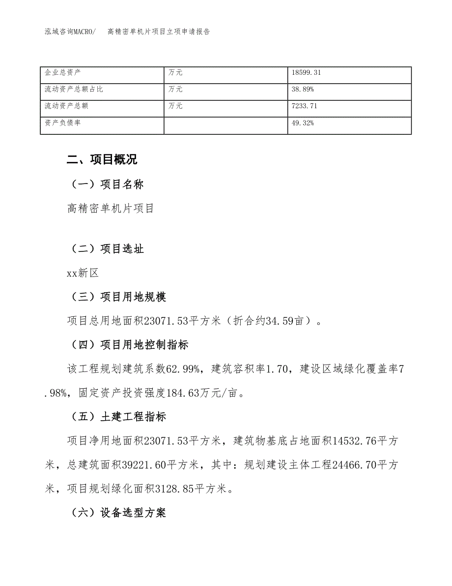 高精密单机片项目立项申请报告（总投资9000万元）_第4页