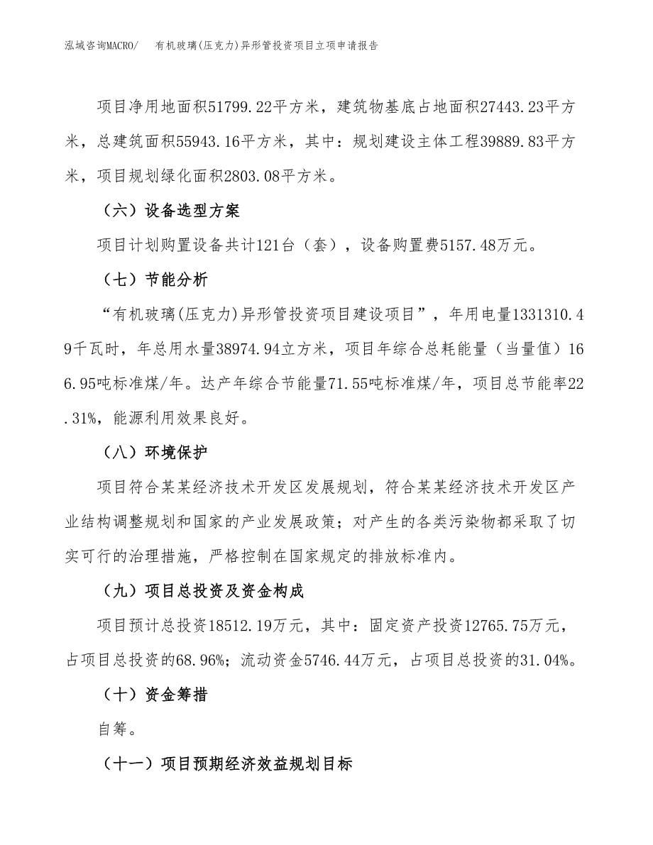 有机玻璃(压克力)异形管投资项目立项申请报告（总投资19000万元）.docx_第5页