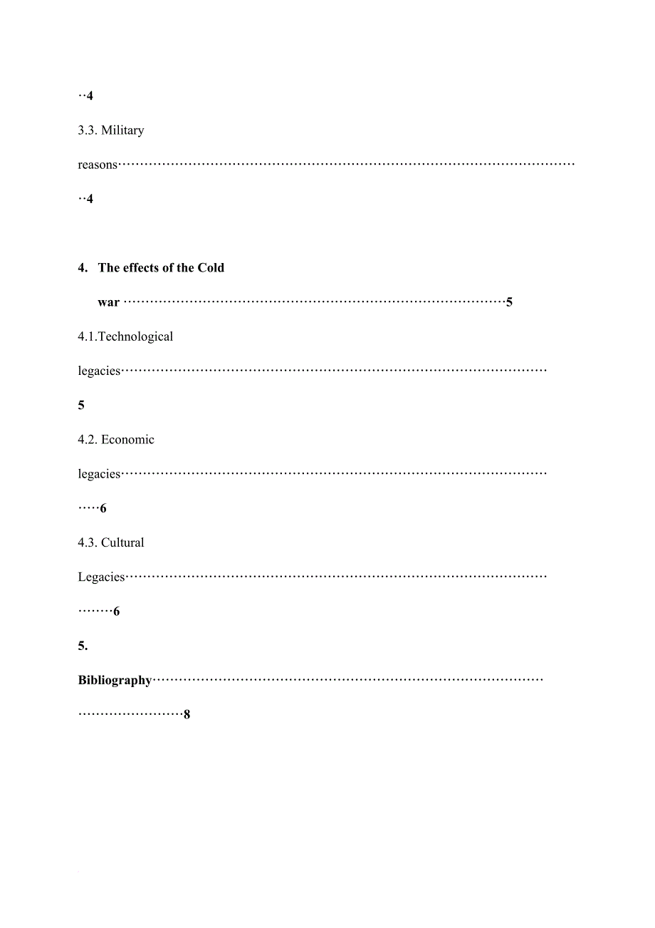 关于冷战的起因经过结果和影响;英语版论文;_第3页