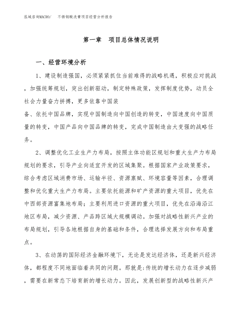 不锈钢酸洗膏项目经营分析报告（总投资22000万元）.docx_第2页