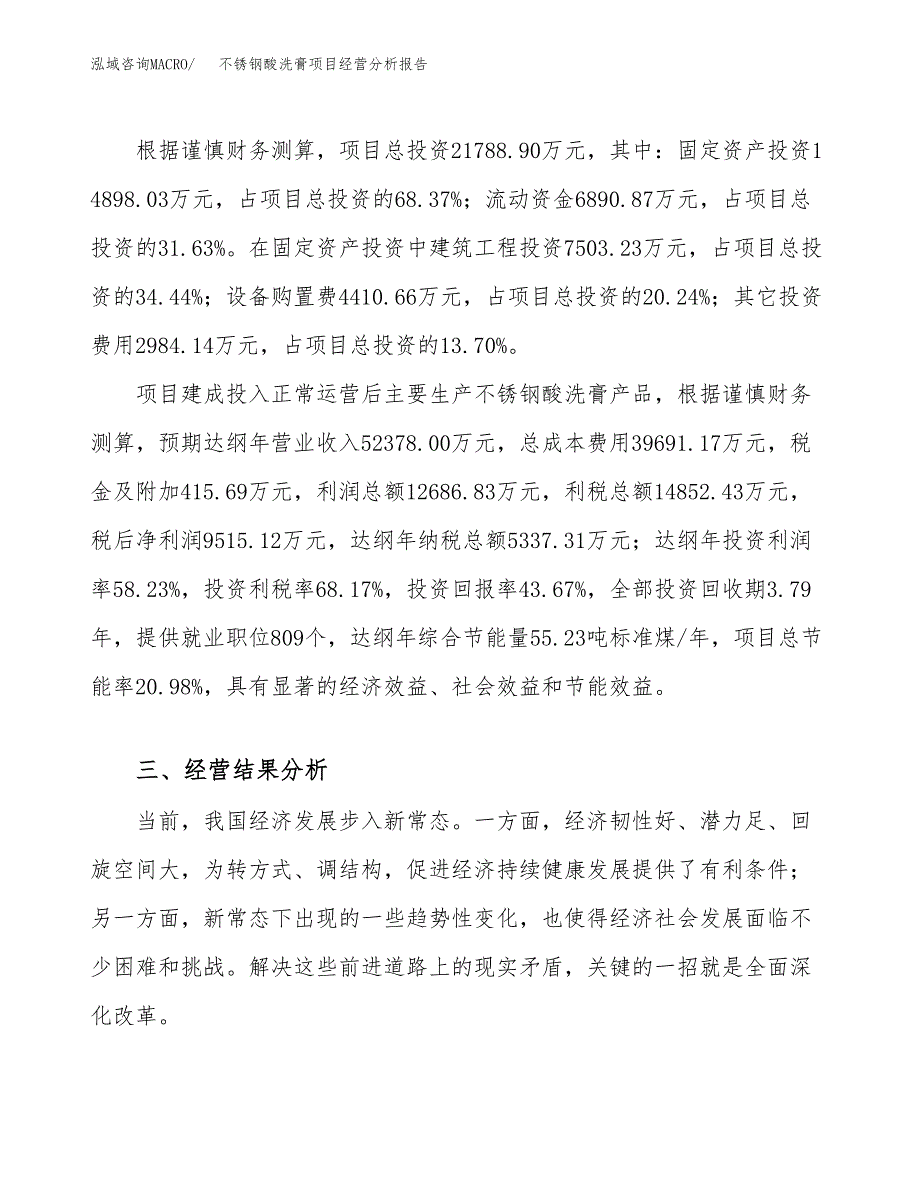 不锈钢酸洗膏项目经营分析报告（总投资22000万元）.docx_第4页