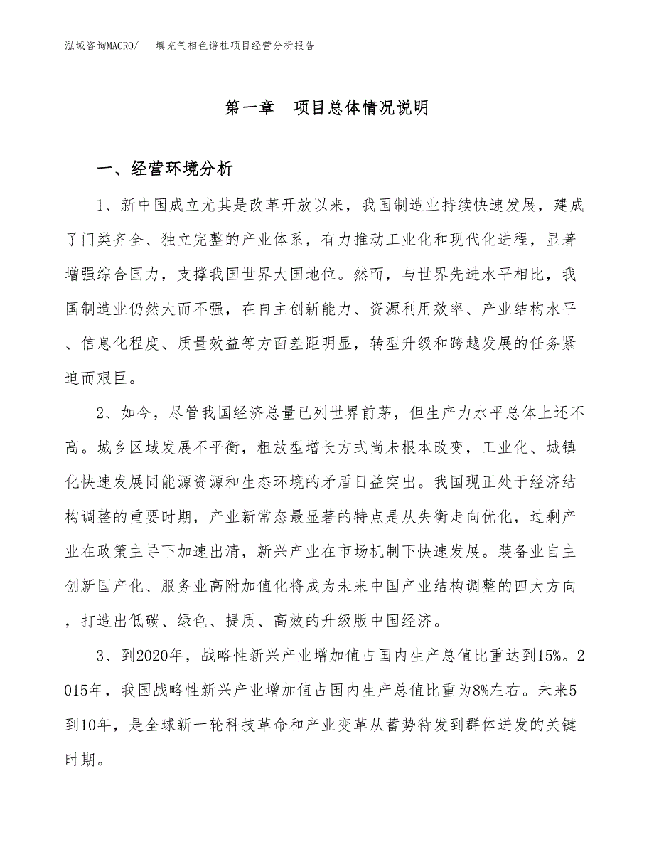 填充气相色谱柱项目经营分析报告（总投资14000万元）.docx_第2页