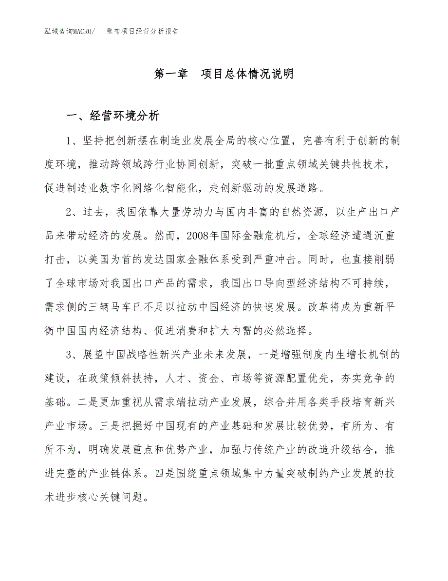 壁布项目经营分析报告（总投资3000万元）.docx_第2页