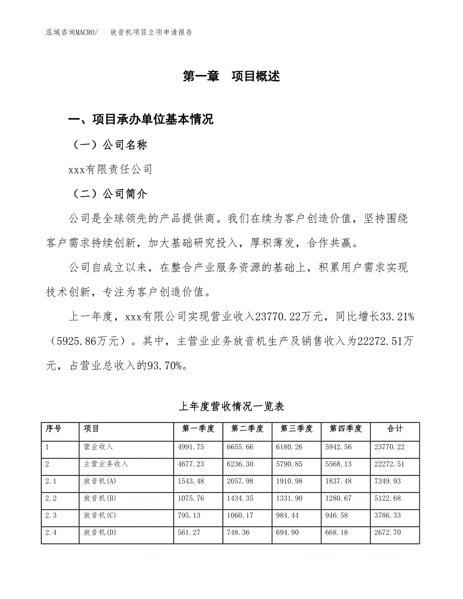 放音机项目立项申请报告（总投资15000万元）_第2页