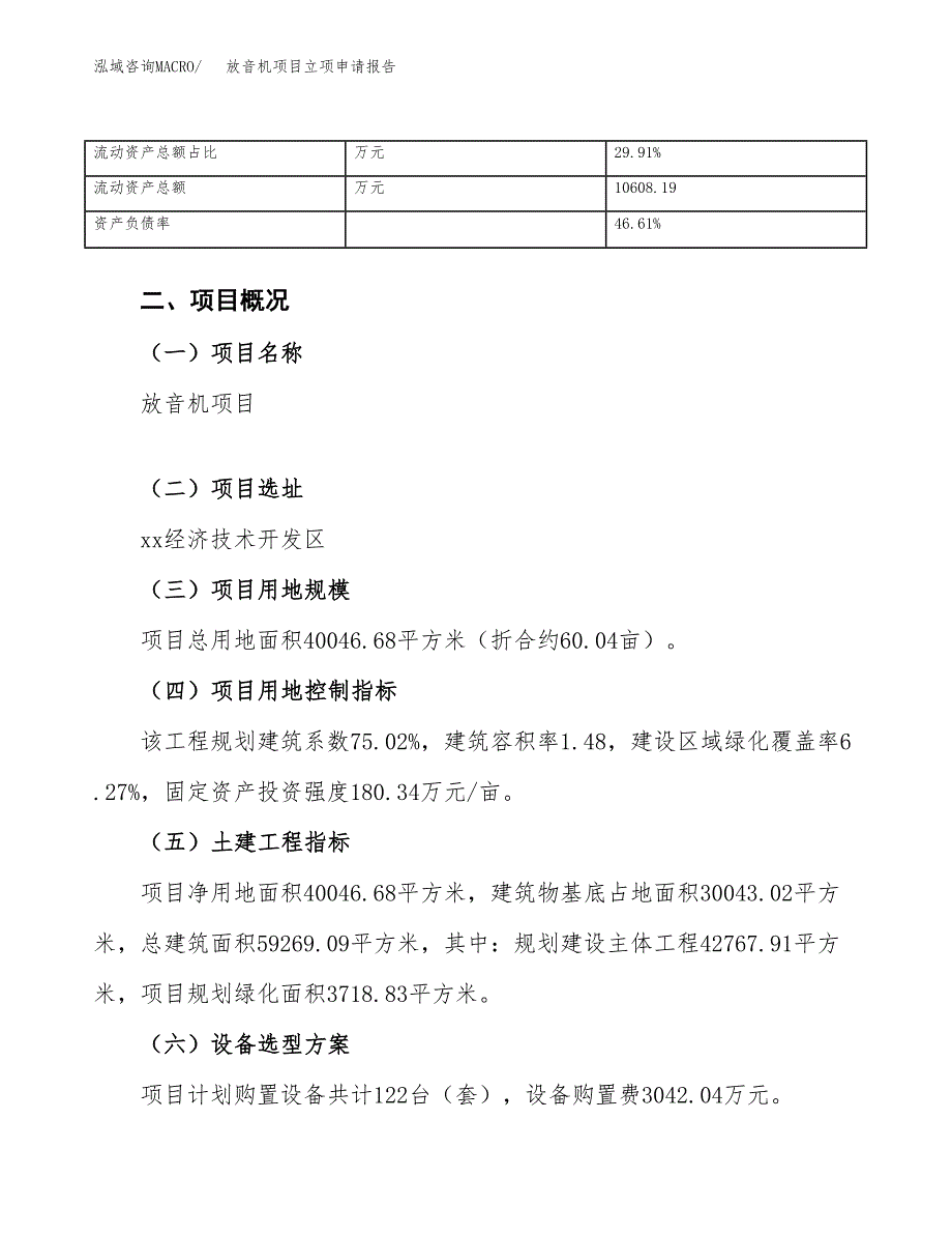 放音机项目立项申请报告（总投资15000万元）_第4页