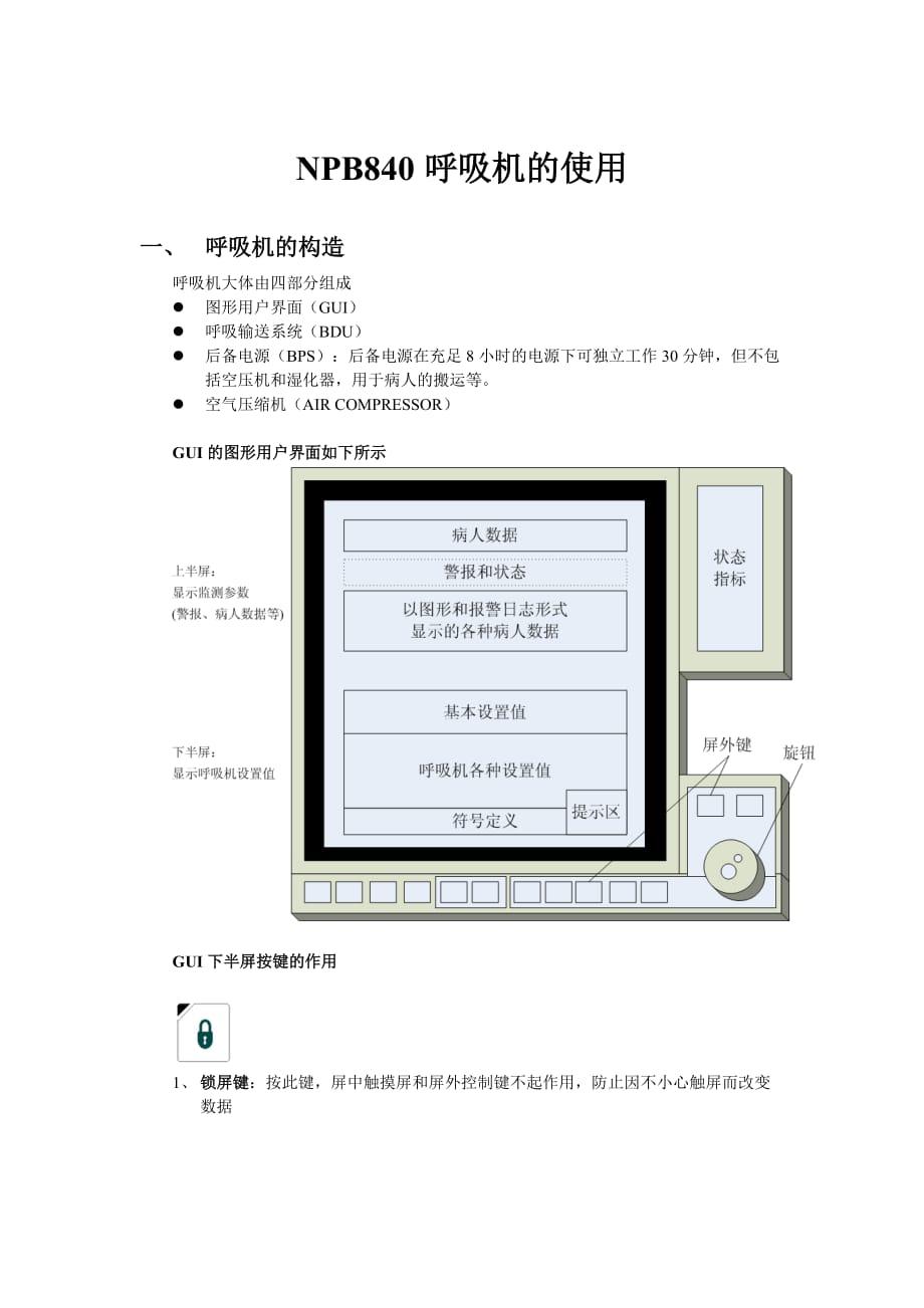 npb840呼吸机的使用_第1页