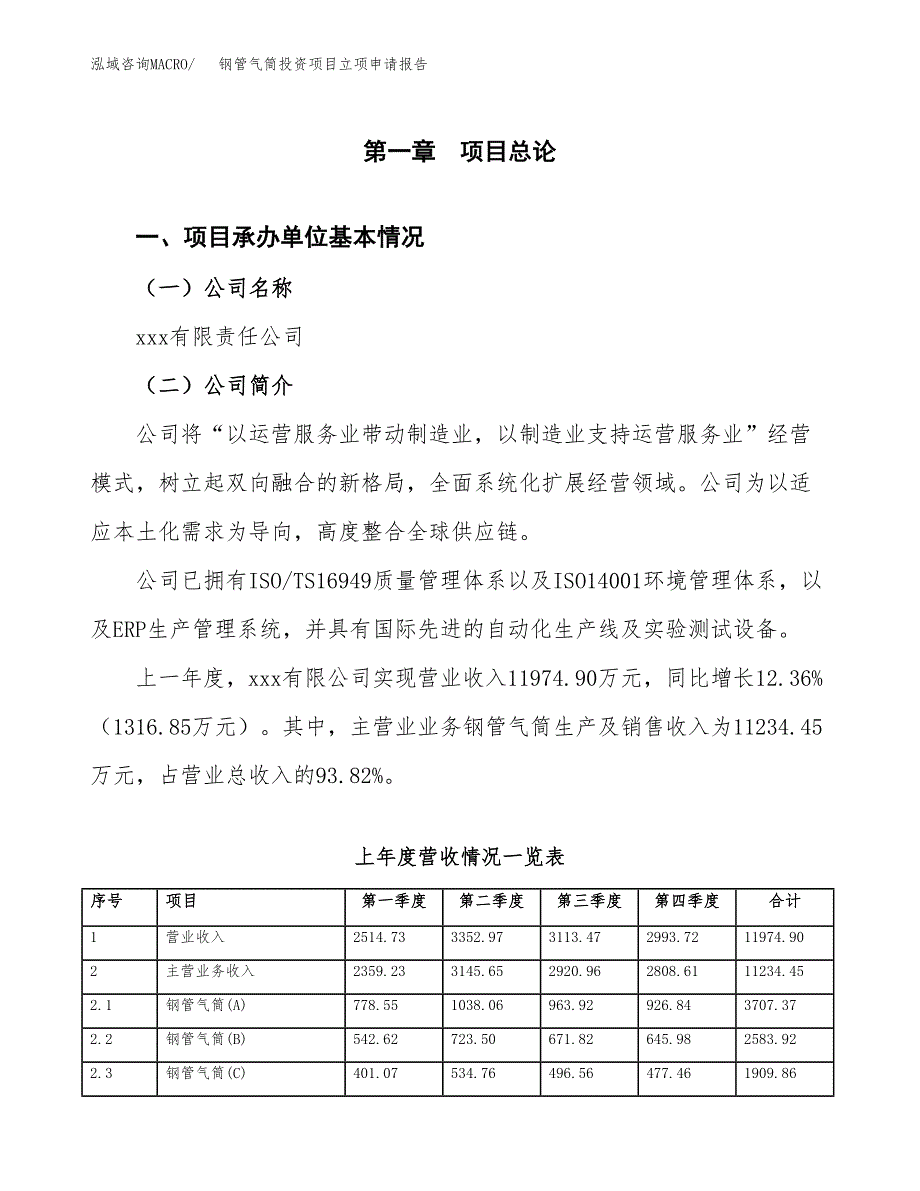 钢管气筒投资项目立项申请报告（总投资13000万元）.docx_第2页