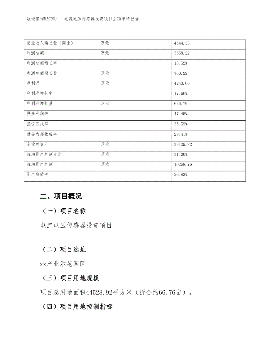 电流电压传感器投资项目立项申请报告（总投资17000万元）.docx_第4页