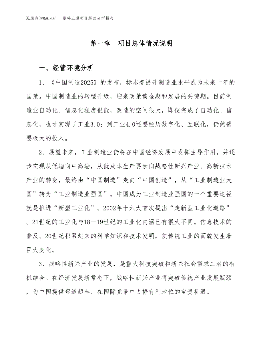 塑料三通项目经营分析报告（总投资12000万元）.docx_第2页