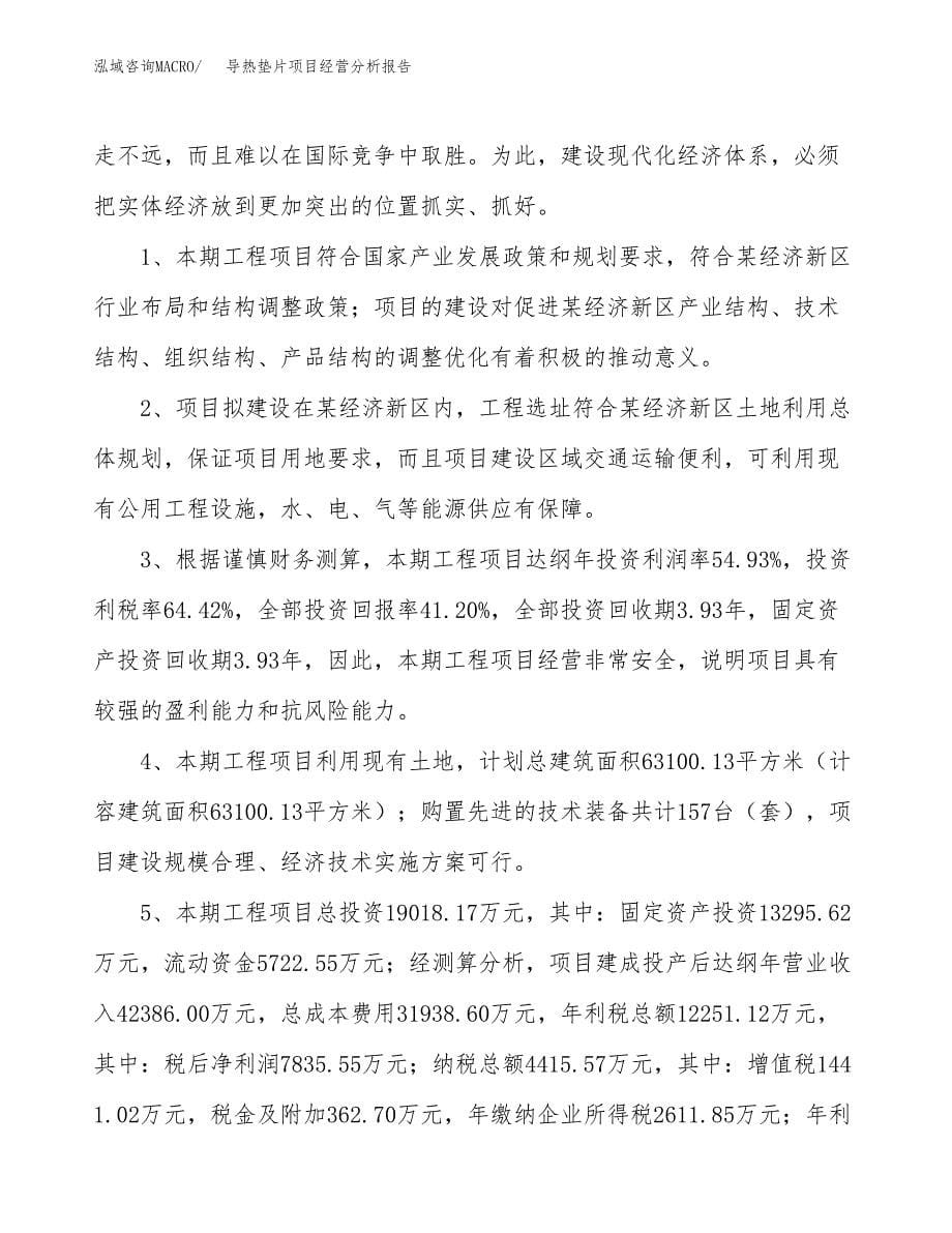 导热垫片项目经营分析报告（总投资19000万元）.docx_第5页