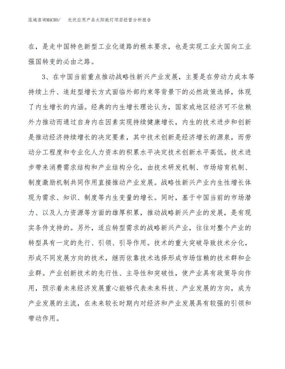 光伏应用产品太阳能灯项目经营分析报告（总投资21000万元）.docx_第3页