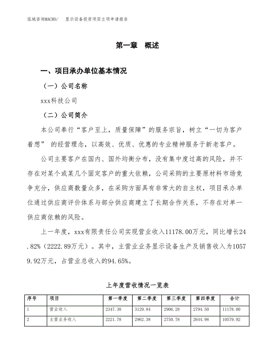 显示设备投资项目立项申请报告（总投资9000万元）.docx_第2页