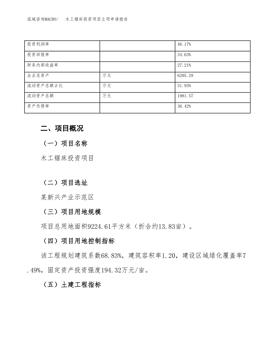 木工锯床投资项目立项申请报告（总投资3000万元）.docx_第4页