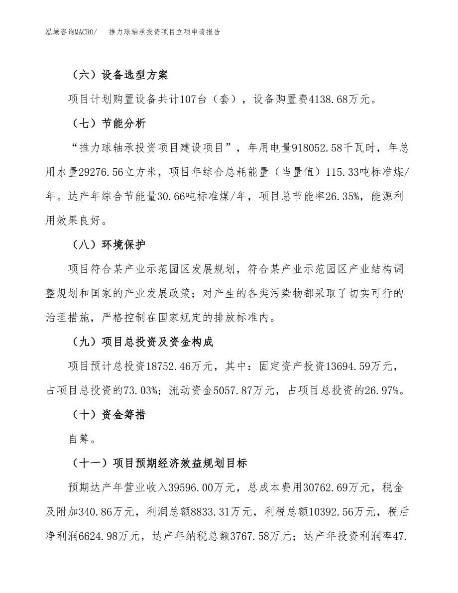 推力球轴承投资项目立项申请报告（总投资19000万元）.docx_第5页