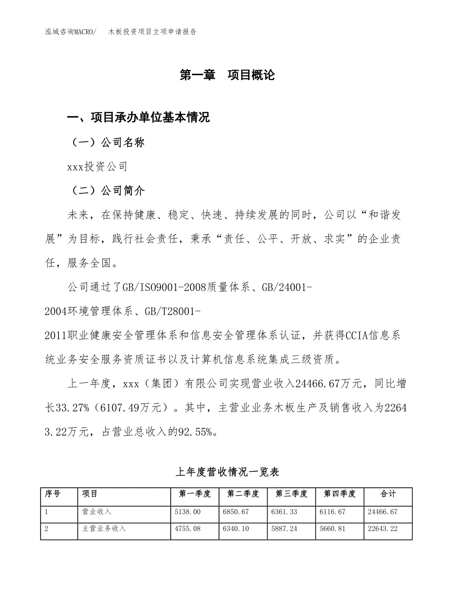 木板投资项目立项申请报告（总投资22000万元）.docx_第2页