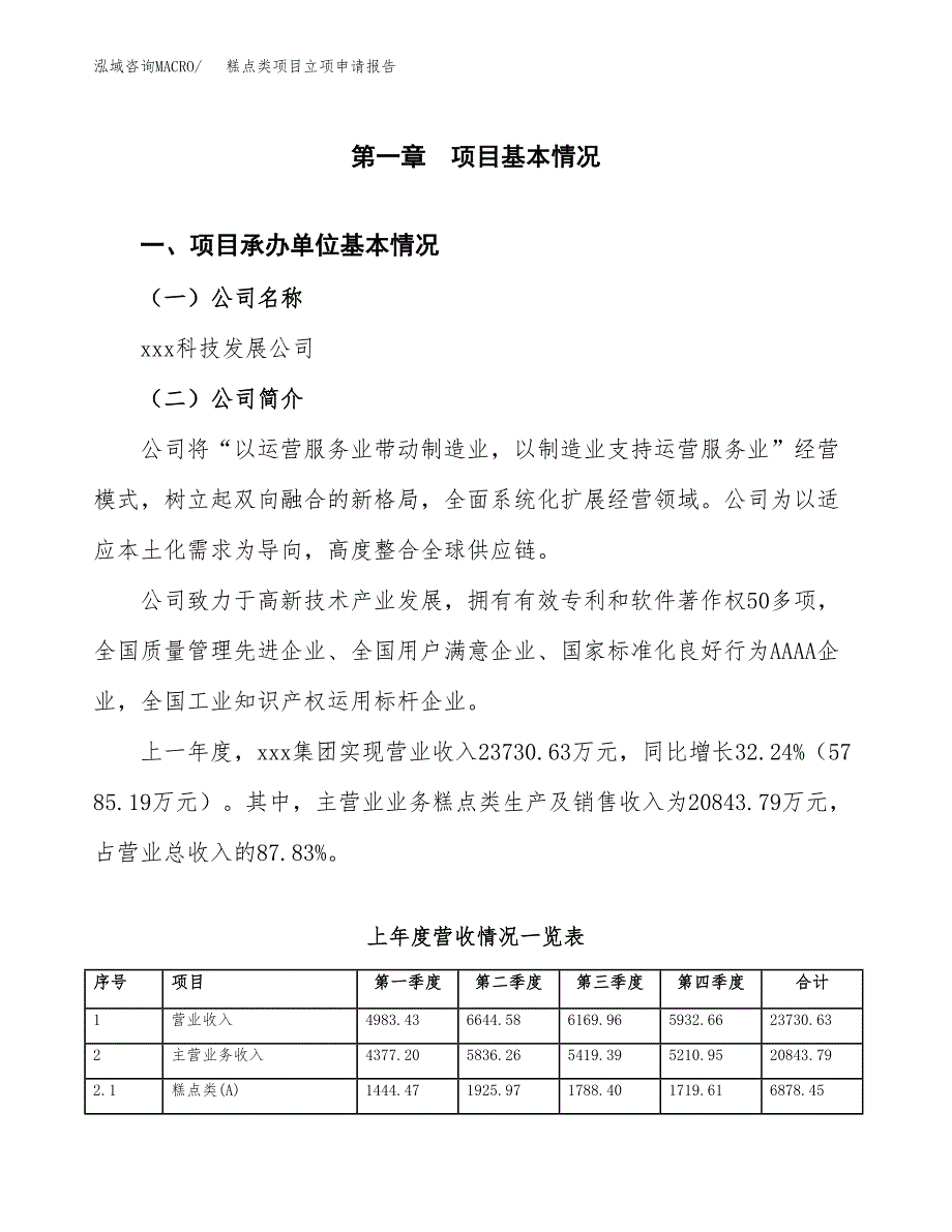 糕点类项目立项申请报告（总投资21000万元）_第2页