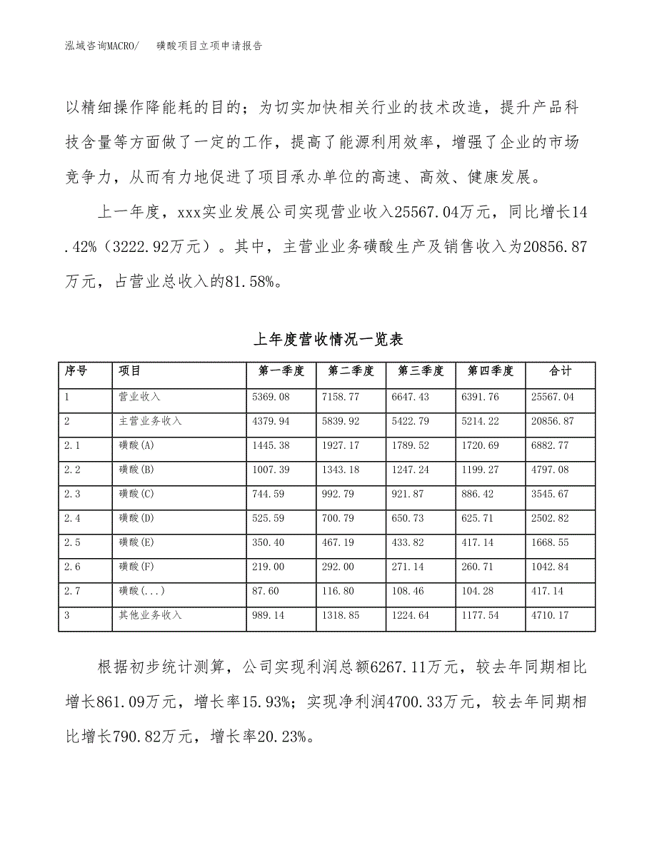 磺酸项目立项申请报告（总投资21000万元）_第3页