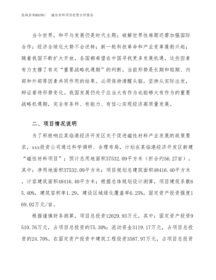 磁性材料项目经营分析报告（总投资13000万元）.docx_第3页