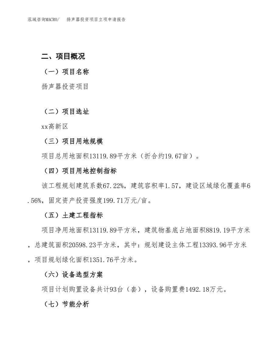 扬声器投资项目立项申请报告（总投资6000万元）.docx_第5页