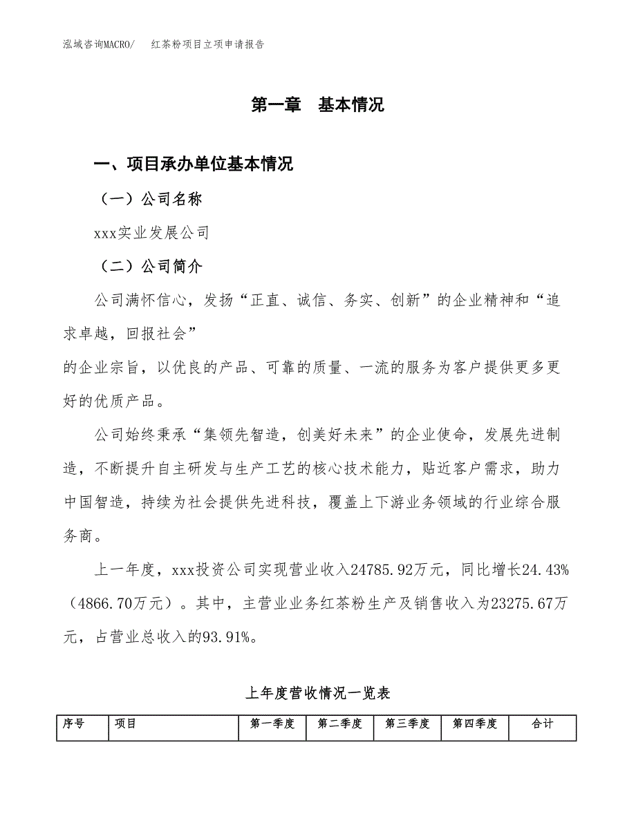 红茶粉项目立项申请报告（总投资15000万元）_第2页