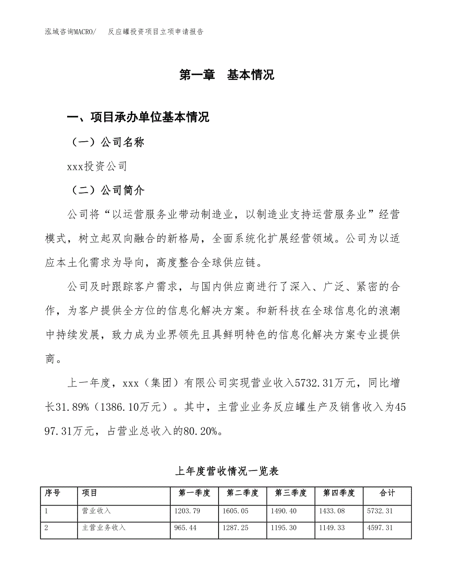 反应罐投资项目立项申请报告（总投资5000万元）.docx_第2页